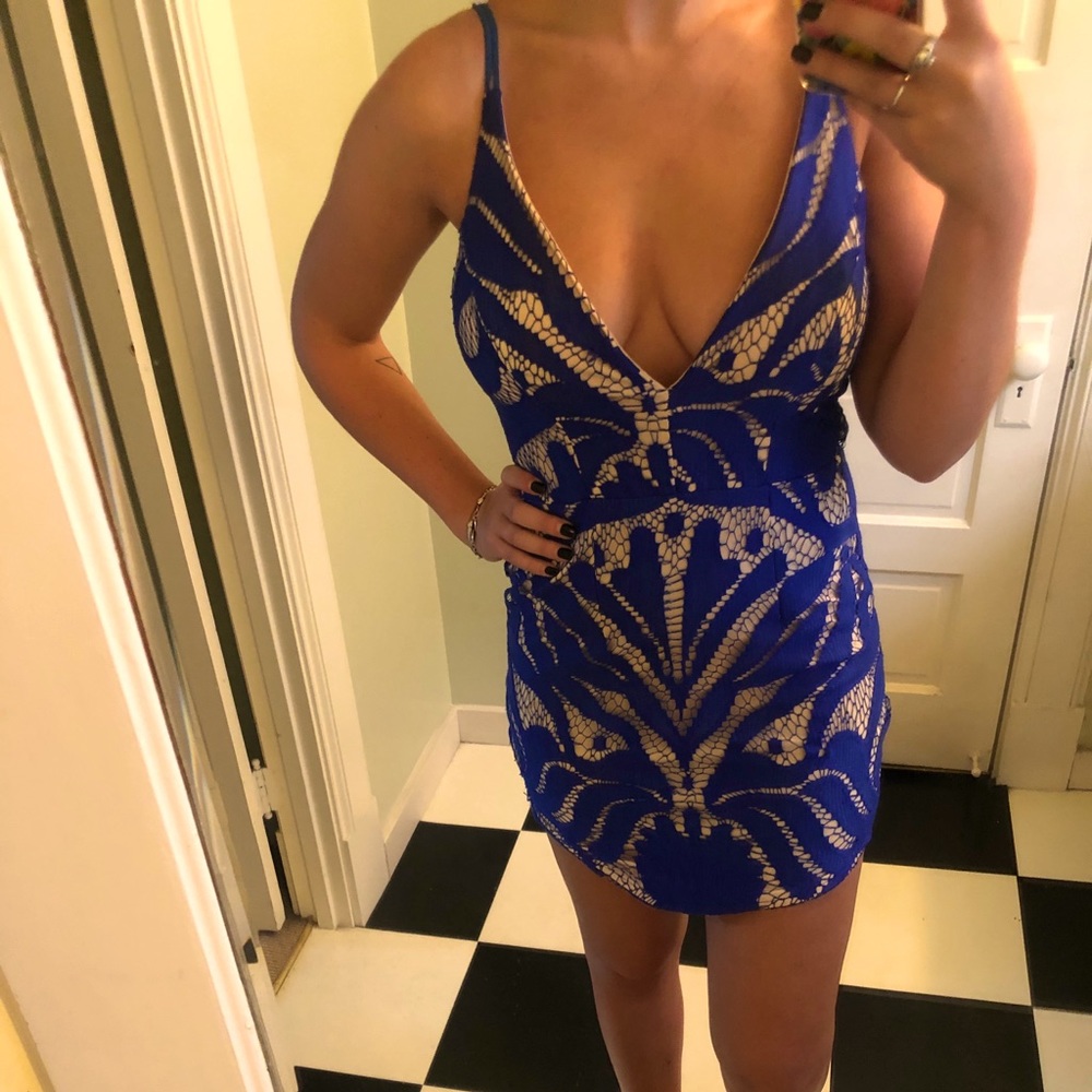 Blue cocktail dress